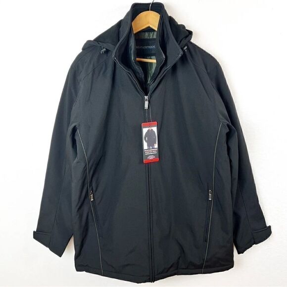 NWT Weatherproof Men’s Ultra Tech Jacket Black Size Medium. - Picture 4 of 5
